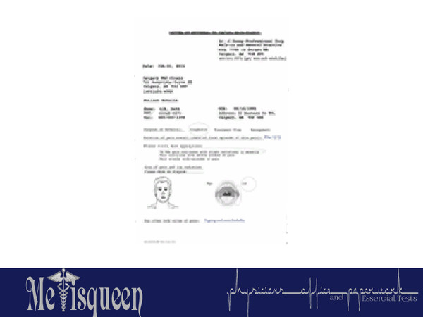 Sims 3 — Sample Patient Referral to Face Pain Clinic by metisqueen2 — Sample referral to a face pain clinic; Form is