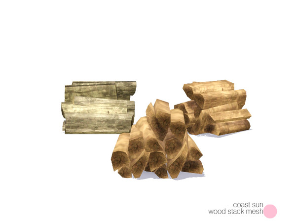 Sims 3 — Coast Wood Stack Mesh by DOT — Coast Wood Stack Mesh by DOT of The Sims Resource