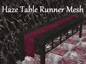 Sims 2 — Haze Table Runner Mesh by staceylynmay2 — This is the mesh. Purple bubble like texture. 