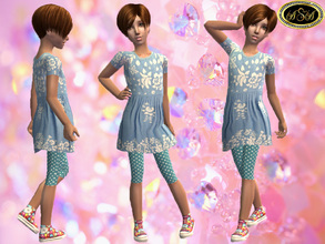 Sims 2 — ASA_Dress_96_CF by Gribko_Sveta — Blue suit for girls TS2