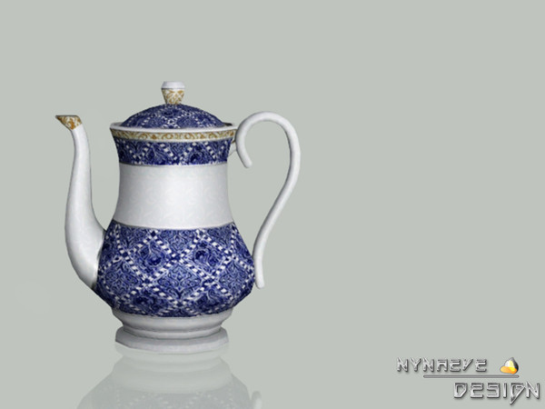 Sims 3 — Porcelain Teapot by NynaeveDesign — Fully re-colorable. Located in Decor - Miscellaneous Decor Price: 250