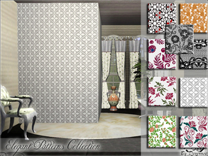 Sims 3 — Elegant Patterns Collection by Devirose — The set includes 9 patterns recolorable in 2/3 levels,eight fabrics