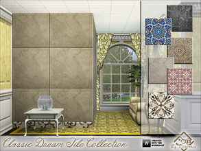 Sims 3 — Classic Dream Tile Collection by Devirose — The set includes six patterns ideal for tile and for classic