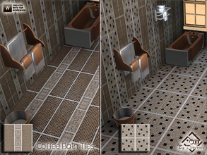 Sims 3 — Coffee Bath Tiles by Devirose — 2 tiles in 1 file-Ideal for modern bathrooms or kitchens.Base Game Compatible,no