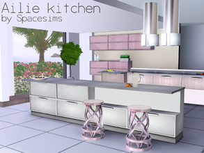 Sims 3 — Ailie kitchen by spacesims — Are your Sims longing for a modern kitchen with stylish elements? If they are, then
