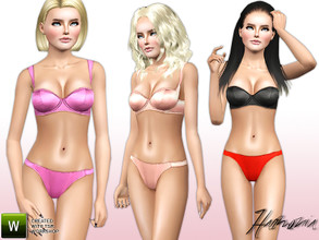 Sims 3 — Harmonia Set 166 by Harmonia — With a sweetheart contour to the padded cups and minimal, modern detailing, pair