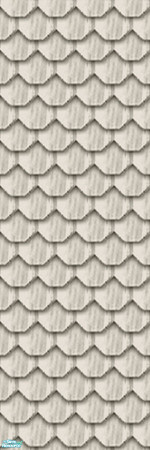 Sims 2 — Siding in White - Scalloped by Pinecat — Scalloped (fishscale) siding