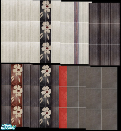 Sims 2 — Wall Set 2 by Elize-37sims — Luxurious Ceramic tile as seen in the Diane bathroom - recolor 2