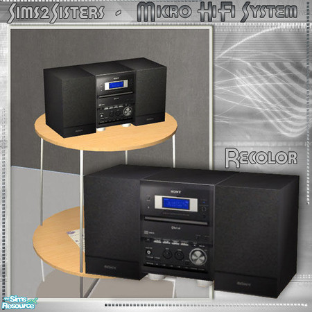 Sims 2 — S2S Micro HiFi System - Recolor by sims2sisters — 