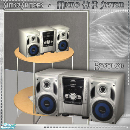 Sims 2 — S2S Micro HiFi System - Recolor by sims2sisters — 