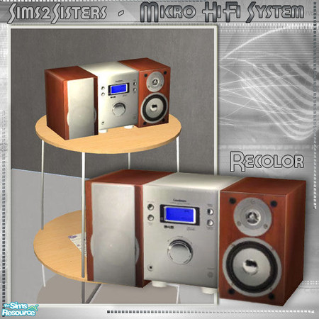 Sims 2 — S2S Micro HiFi System - Recolor by sims2sisters — 