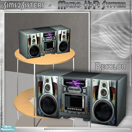 Sims 2 — S2S Micro HiFi System - Recolor by sims2sisters — 