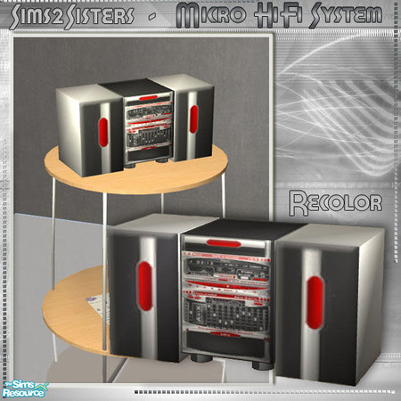 Sims 2 — S2S Micro HiFi System - Recolor by sims2sisters — 