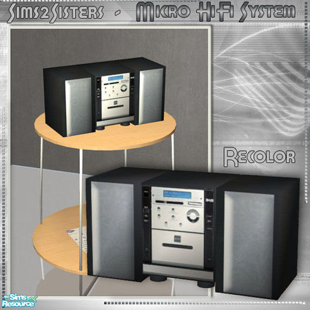 Sims 2 — S2S Micro HiFi System - Recolor by sims2sisters — 