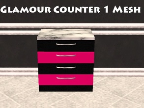 Sims 2 — Glamour Counter 1 Mesh by staceylynmay2 — 4 drawer counter