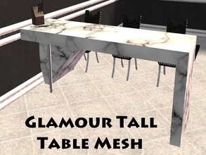 Sims 2 — Glamour Tall Table Mesh by staceylynmay2 — White marble top just like the counters. Goes perfectly well with the