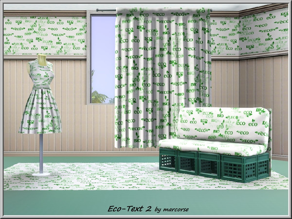 Sims 3 — Eco Text 2_marcorse by marcorse — Themed pattern: ecological text design