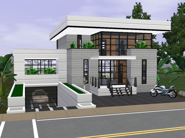 Sims 3 — Modern Lines by Aldo852 — This is a two floors small modern house. First floor: living room, dining room,
