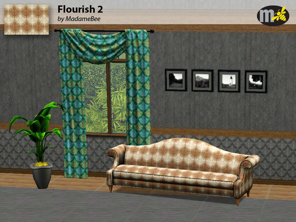 Sims 3 — Ptrn_MBee_Flourish02 by MadameBee — Pattern by MadameBee