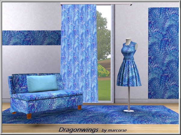 Sims 3 — Dragonwings_marcorse by marcorse — Abstract pattern: all-over abstract design with the look of dragon wings in
