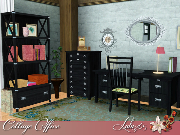 Sims 3 — Cottage Office by Lulu265 — A home office should be functional, but not at the expense of character, or even a