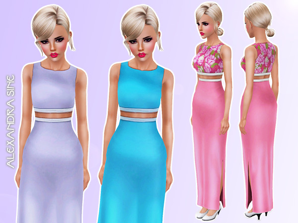 Sims 3 — Lady by Alexandra_Sine — An elegant two piece dress for your lady like young-adult and adult female sims. Hope