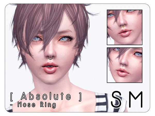 Sims 3 — [ Absolute ] - Nose Ring by Screaming_Mustard — Nose ring for male and female teen, young adult and adult Sims.