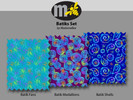 Sims 3 — Batiks Set by MadameBee by MadameBee — Genuine looking batik-style patterns for your Sims. Perfect for that