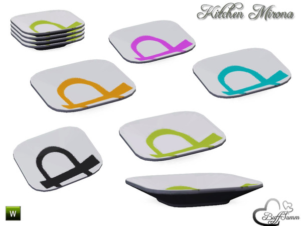 Sims 3 — Kitchen 'Mirona' Dinnerware Plate S by BuffSumm — Part of the *Kitchen 'Mirona'* Created by BuffSumm @ TSR