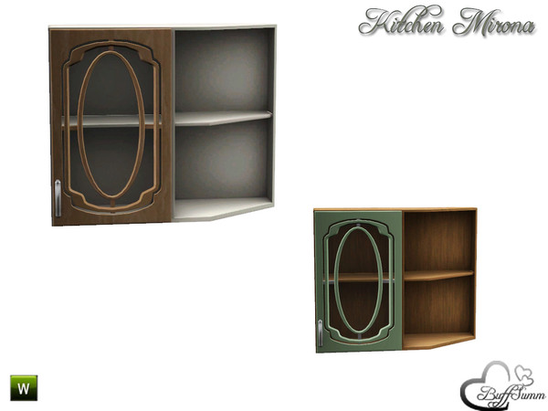 Sims 3 — Kitchen 'Mirona' DekoCabinetHalfLeft by BuffSumm — Part of the *Kitchen 'Mirona'* Created by BuffSumm @ TSR