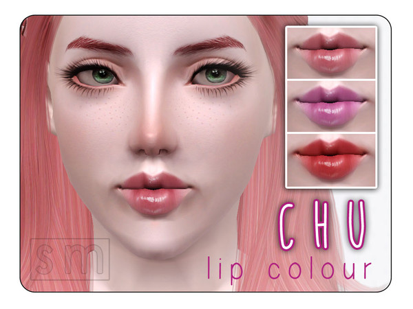 Sims 3 — [ Chu ] - Lip Colour by Screaming_Mustard — Cute kawaii lip colour for your Sims with a natural glossy