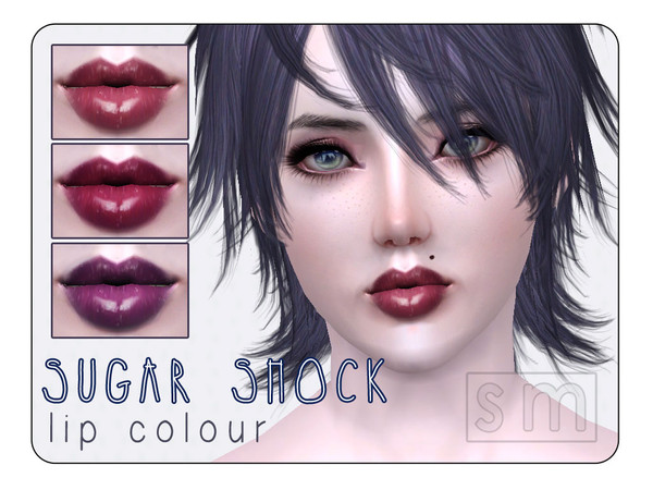 Sims 3 — [ Sugar Shock ] - Lip Colour by Screaming_Mustard — A deep lustrous lip colour for your sims.