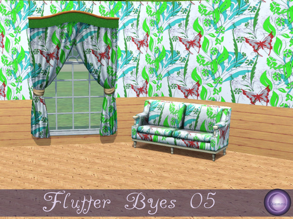 Sims 3 — Flutter Byes 05 by D2Diamond — Made from scratch using Create a Pattern. Comes in bright colors and a white