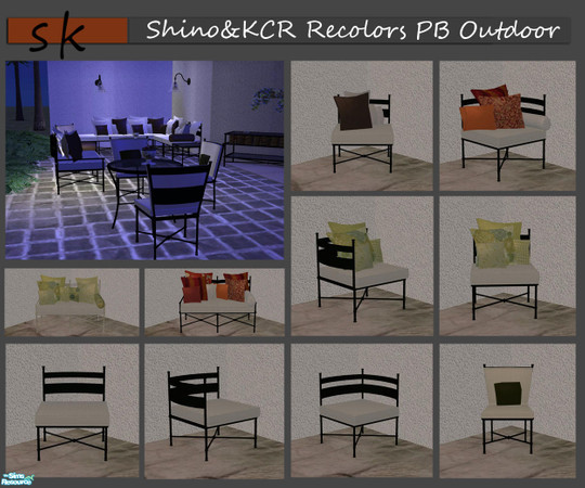 Sims 2 — PB Outdoor - recolor Polstery - white by ShinoKCR — This is the last recolor of the Potterybarn Outdoorset in