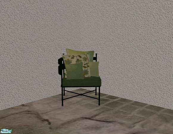 Sims 2 — PB Outdoor - recolors Polstery - green - Pillows Armchairl by ShinoKCR — Recolors by Miral