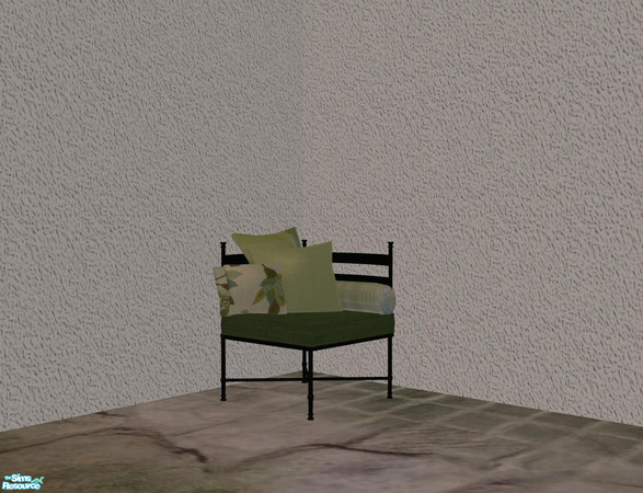 Sims 2 — PB Outdoor - recolors Polstery - green - Pillows Armchairr by ShinoKCR — Recolors by Miral