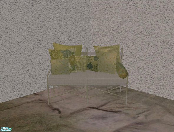 Sims 2 — PB Outdoor - recolor Polstery - white - Loveseat CI white by ShinoKCR — 