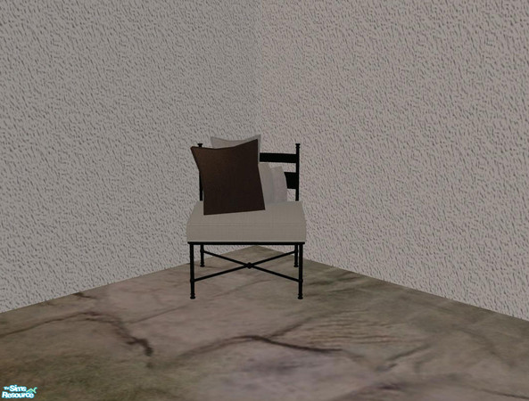Sims 2 — PB Outdoor - recolor Polstery - white - Pillows Armchair by ShinoKCR — recolor cream by Miral
