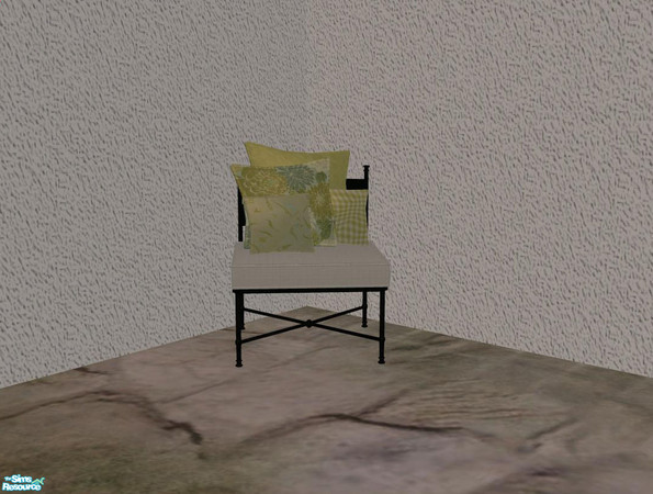 Sims 2 — PB Outdoor - recolor Polstery - white - Pillows Armchair by ShinoKCR — Recolor lime by Miral