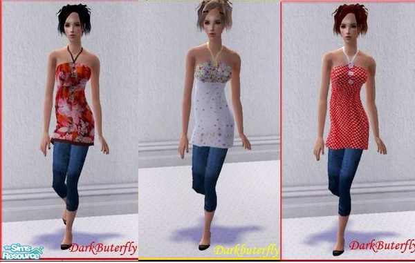 Sims 2 — Collection_03 by darkbuterfly — a set of 3 everyday clothes for your sim ladies! It can also be used as a