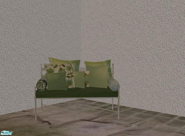 Sims 2 — PB Outdoor - recolors Polstery - green - Loveseat CI white by ShinoKCR — 