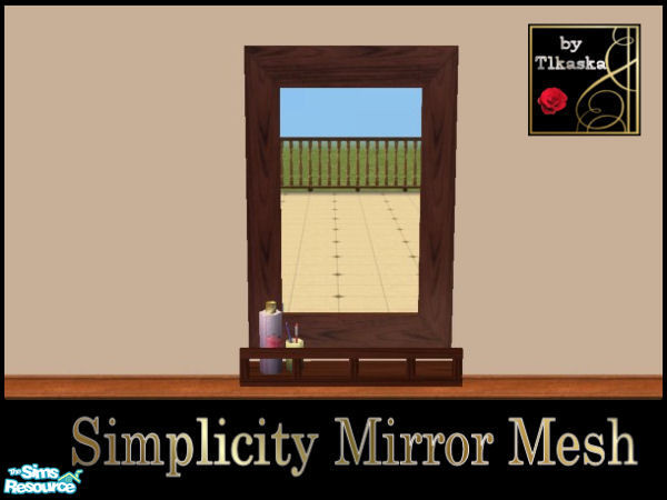 Sims 2 — Simplicity Bathroom - Mirror by tlkaska — This mirror was designed for the Sim who insists a bathroom is
