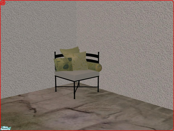 Sims 2 — PB Outdoor - recolor Polstery - white - Pillows right by ShinoKCR — Recolor lime by Miral
