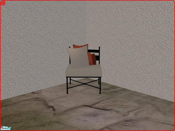 Sims 2 — PB Outdoor - recolor Polstery - white - Pillows Armchair by ShinoKCR — Recolor red by Miral