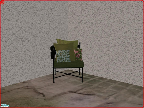 Sims 2 — PB Outdoor - recolors Polstery - green - Pillows Armchairl by ShinoKCR — 