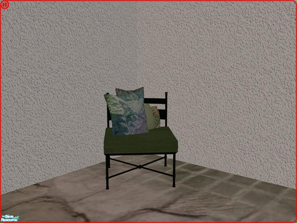 Sims 2 — PB Outdoor - recolors Polstery - green - Pillows Armchair by ShinoKCR — 