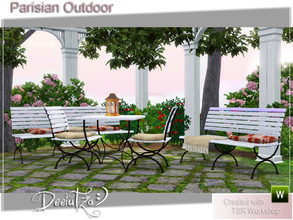 Sims 3 — Parisian Outdoor by deeiutza — A new set in the same french style! This time it's an outdoor for Sims to relax