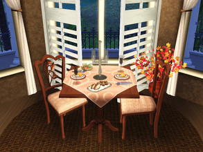 Sims 3 — Durham Fine Dining by Rennara — A never-ending table...that's what makes this addition to Durham Series unique.