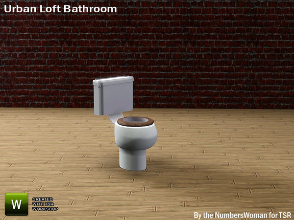 Sims 3 — Modern Urban Rustic Loft Bathroom Toilet by TheNumbersWoman — Urban life, urban times, urban living.The