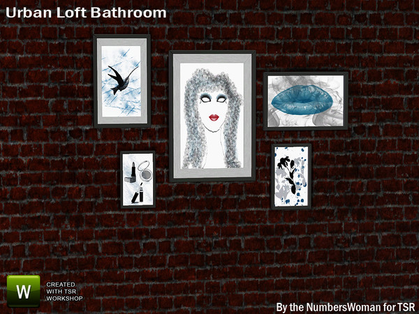 Sims 3 — Modern Urban Rustic Loft Bathroom Pictures by TheNumbersWoman — Urban life, urban times, urban living.The
